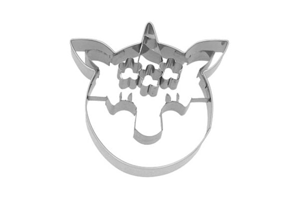 Ausstechform “Einhorn”, 7.5 cm, mit Innenprägung, Edelstahl, 5st