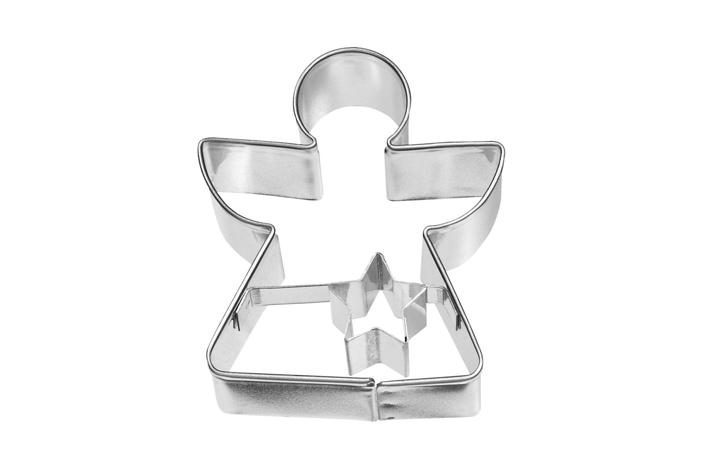 Ausstechform "Geometrischer Engel", Edelstahl, 6 cm, 5st