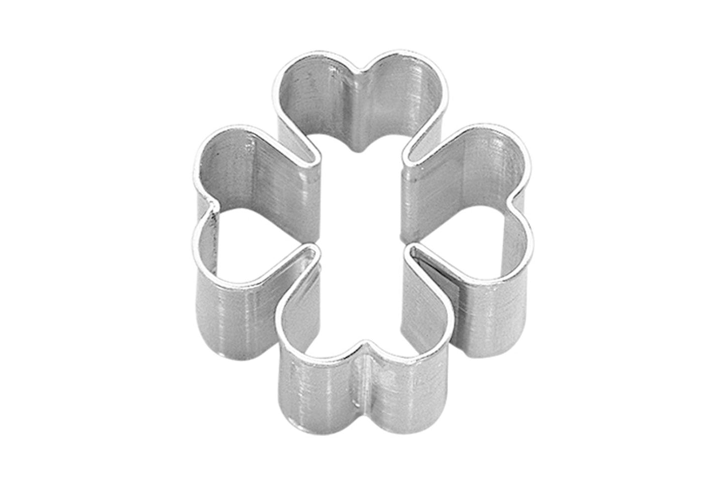 Ausstechform "Kleeblatt", Edelstahl, 6 cm, 5st