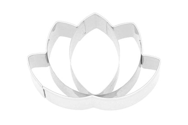 Ausstechform “Lotusblume”, 6 cm, mit Innenprägung, Edelstahl, 5st