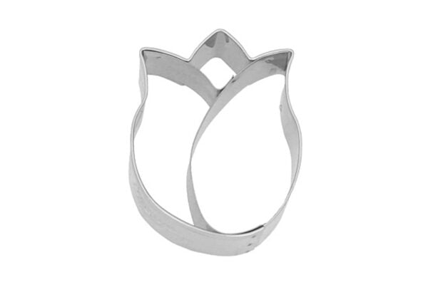 Ausstechform “Tulpe”, 4.5 cm, mit Innenprägung, Edelstahl, 5st