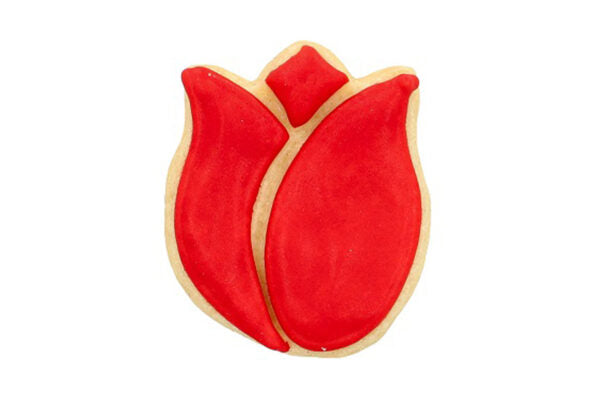 Ausstechform “Tulpe”, 4.5 cm, mit Innenprägung, Edelstahl, 5st