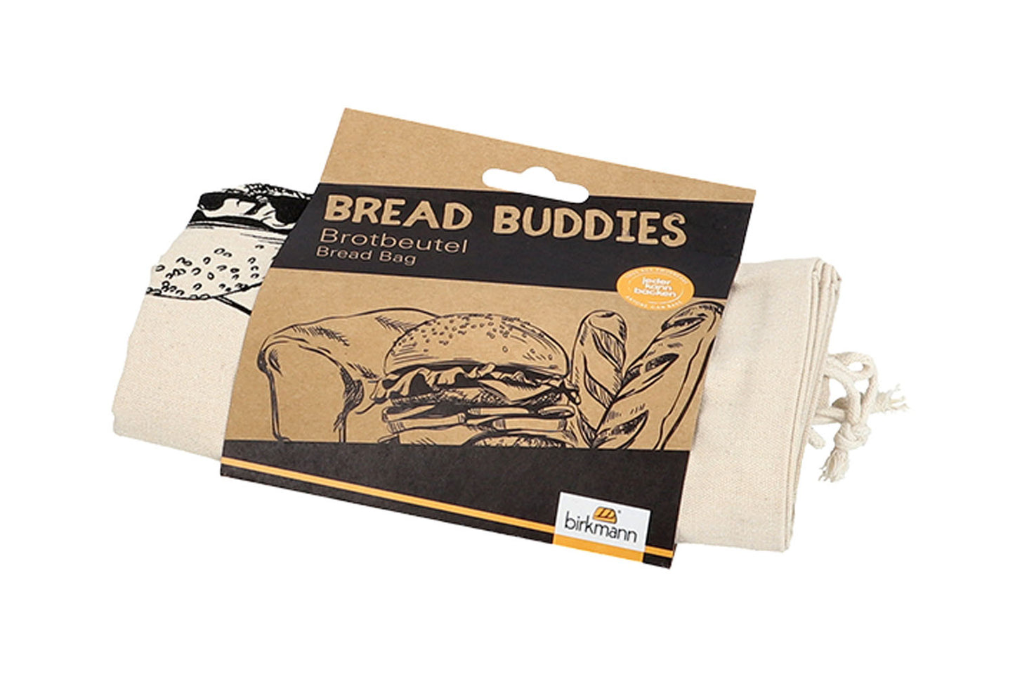 Bread Buddies, Brotbeutel, 100 % Baumwolle, 38 x 45 cm
