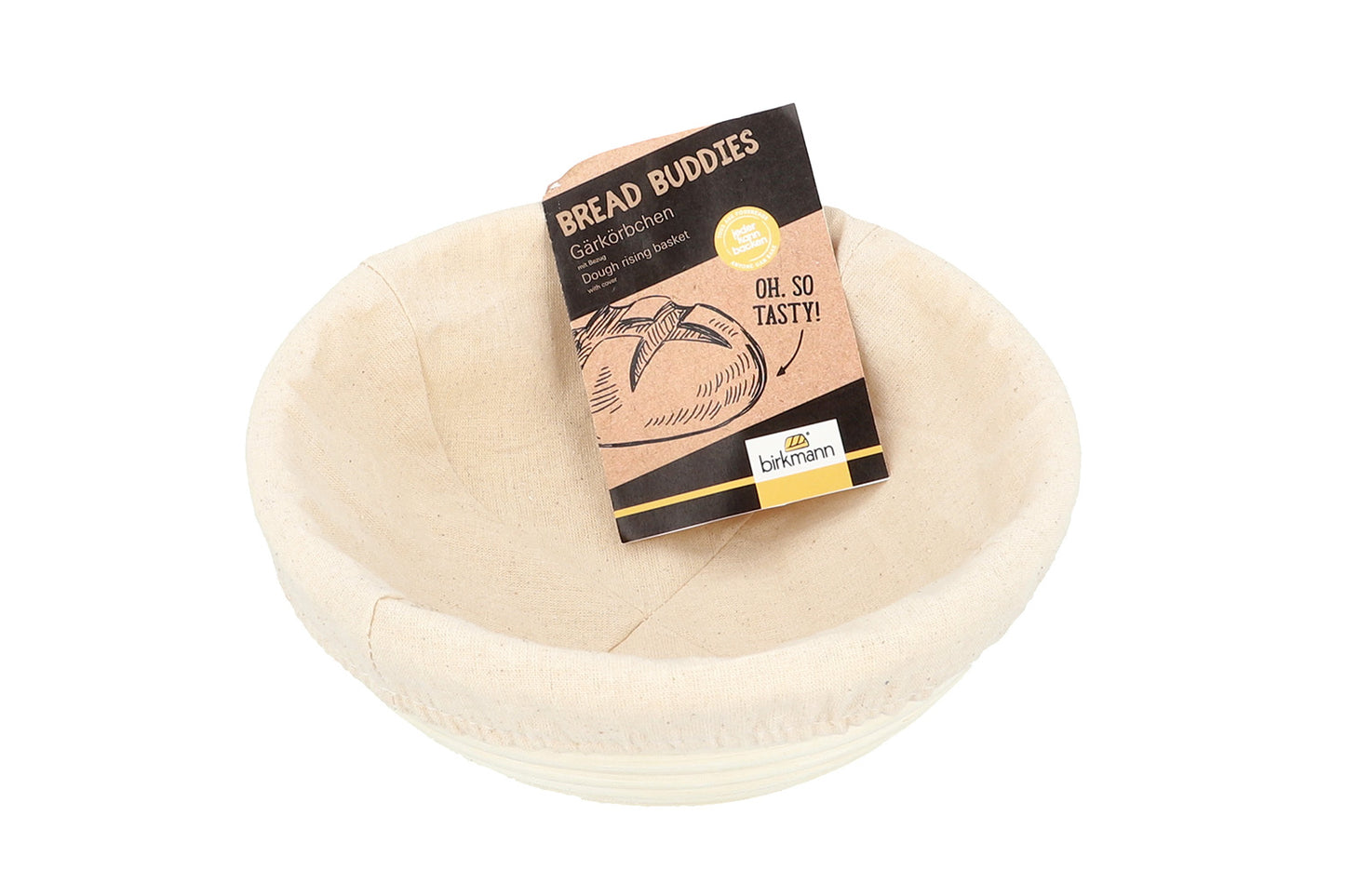 Bread Buddies, Gärkörbchen rund, Ø 25 cm, mit Baumwoll-Bezug