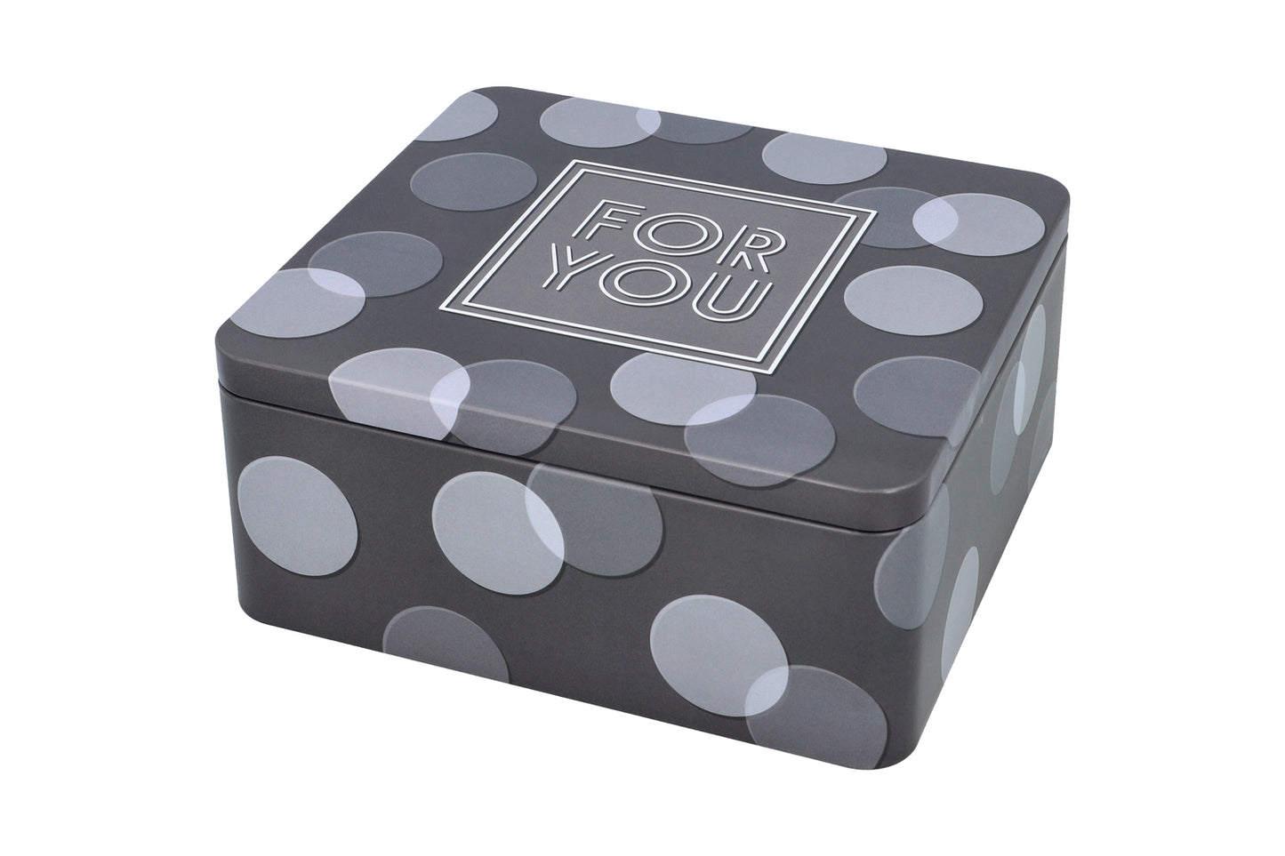 Colour Kitchen Box "For You", 21 x 19 cm, grau