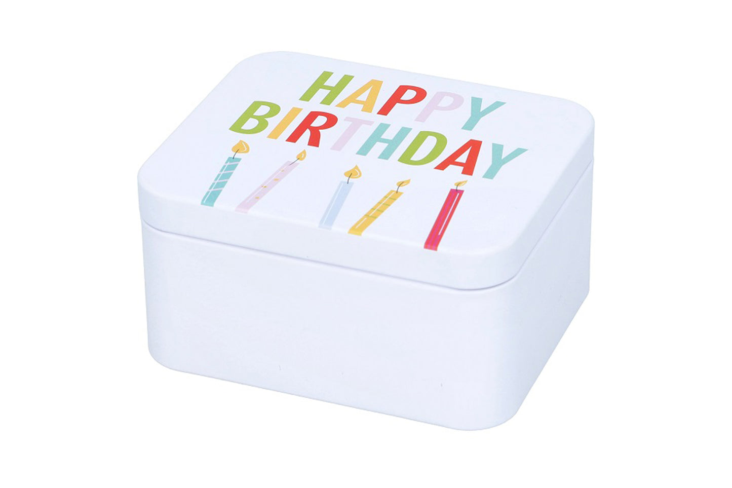 Colour Kitchen Box “Happy Birthday”, 12 x 10 cm, milky white