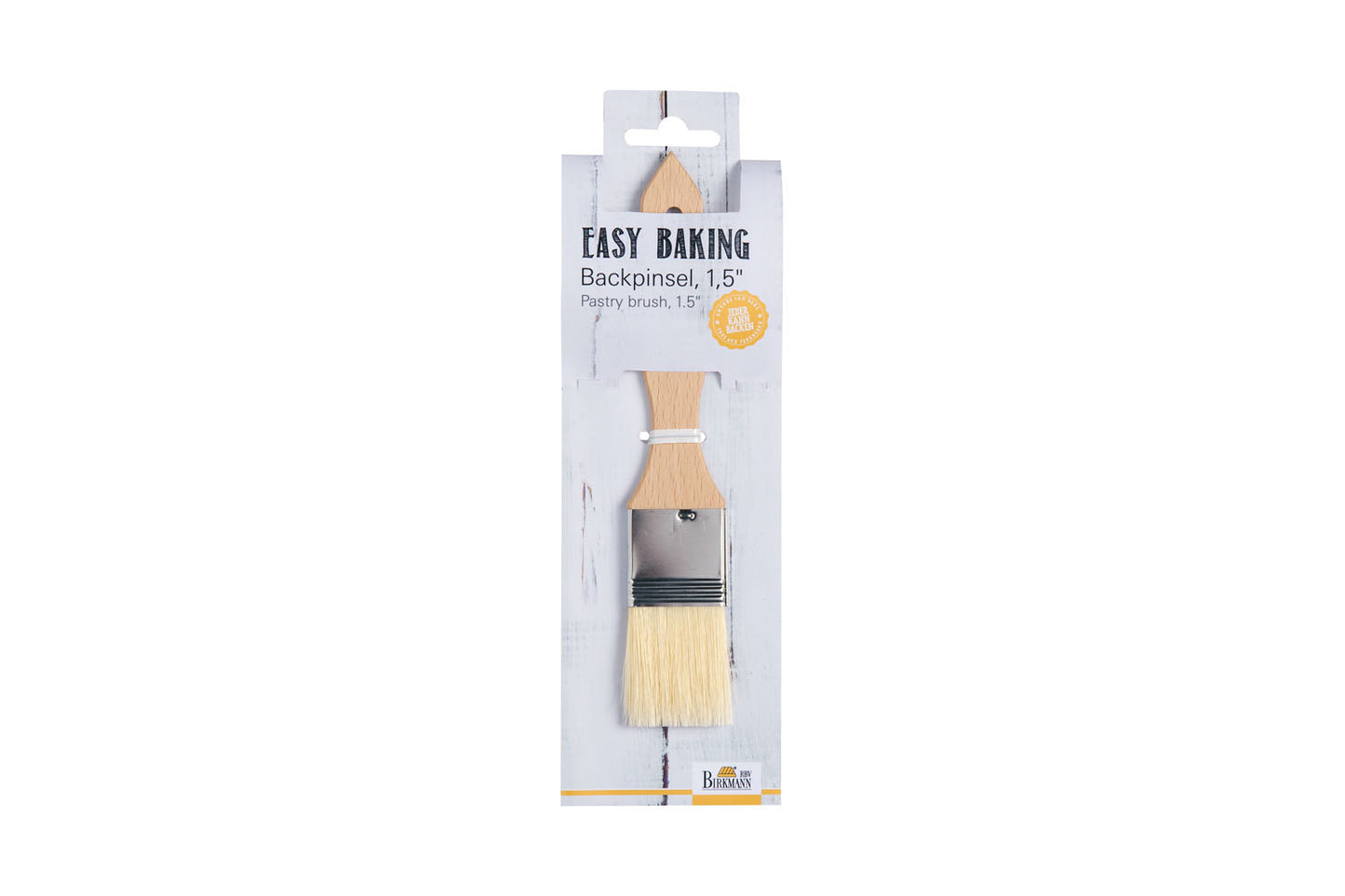 Easy Baking, Backpinsel, 3,5 cm, Buchenholz, beige