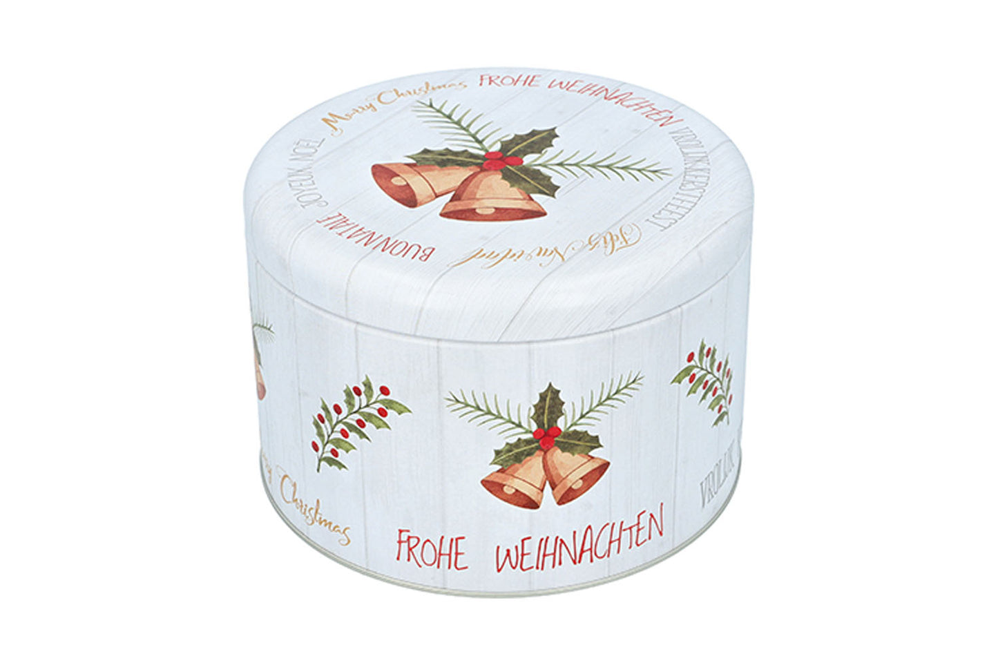 Gebäckdosen-Set "Frohe Weihnachten", gross, rund, 2-teilig, L Ø 15 cm, XL Ø 18 cm