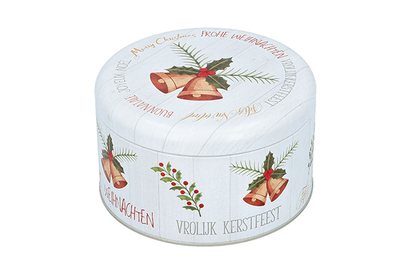 Gebäckdosen-Set "Frohe Weihnachten", klein, rund, 2-teilig, S Ø 12 cm, M Ø 14 cm