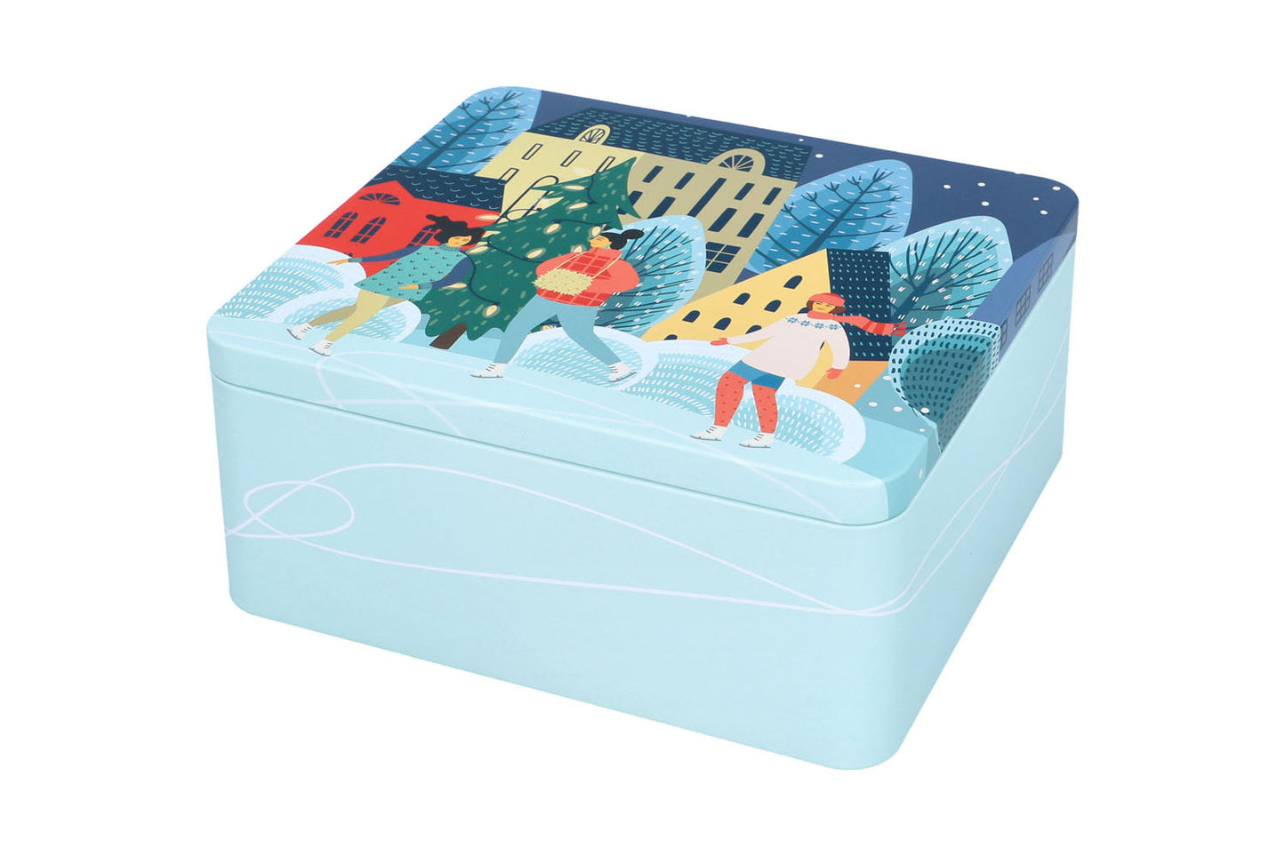 Gebäckdosen-Set "Magic Time", Weissblech, Box L: 18 x 16 cm, Box XL: 21 x 19 cm