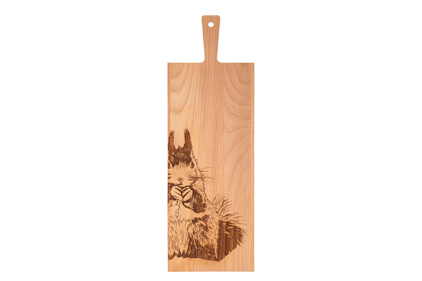 Holzbrett "Eichhörnchen", Buche, div. Ausführungen