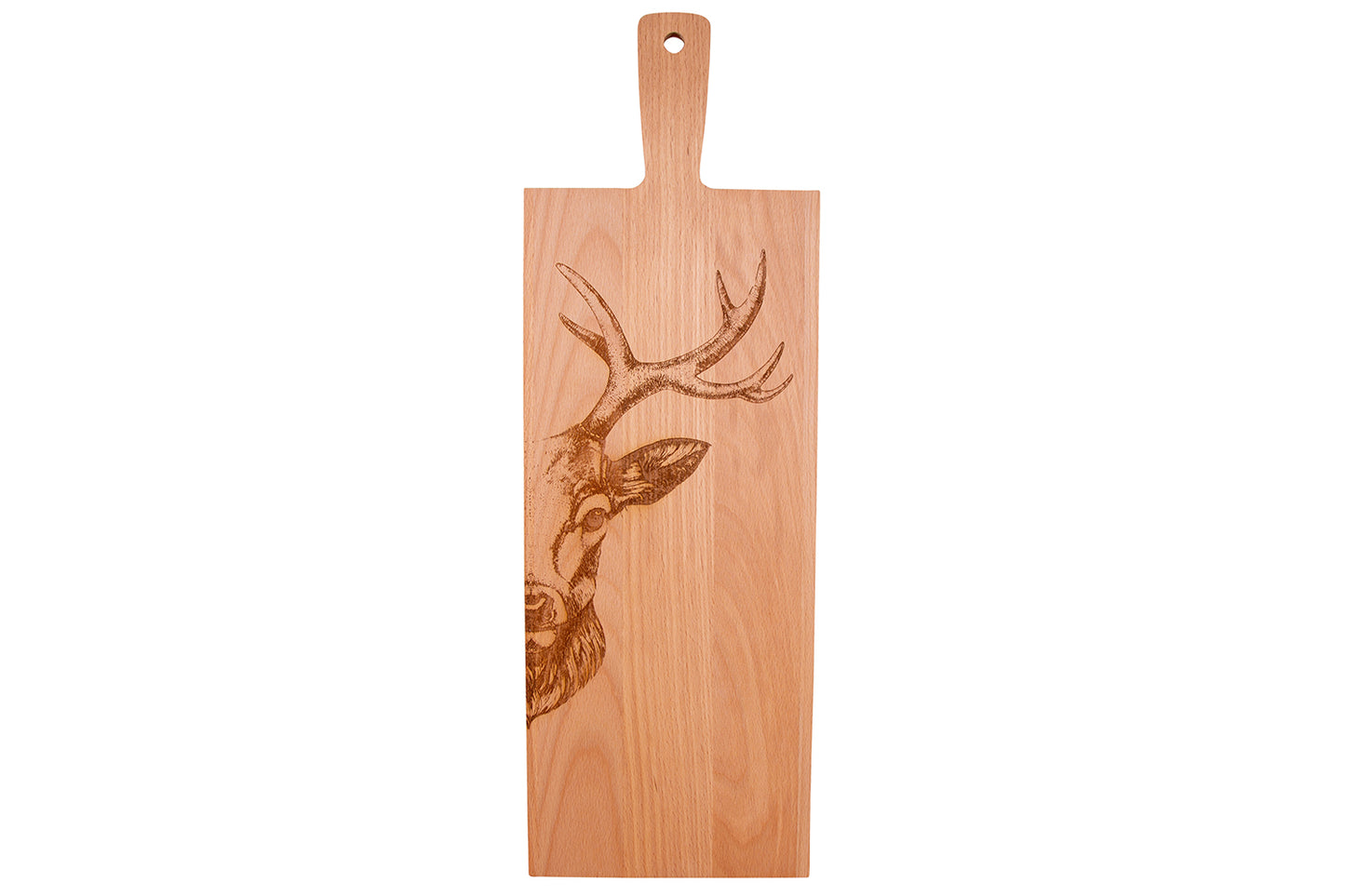 Holzbrett "Hirsch Zoom", Buche, div. Ausführungen