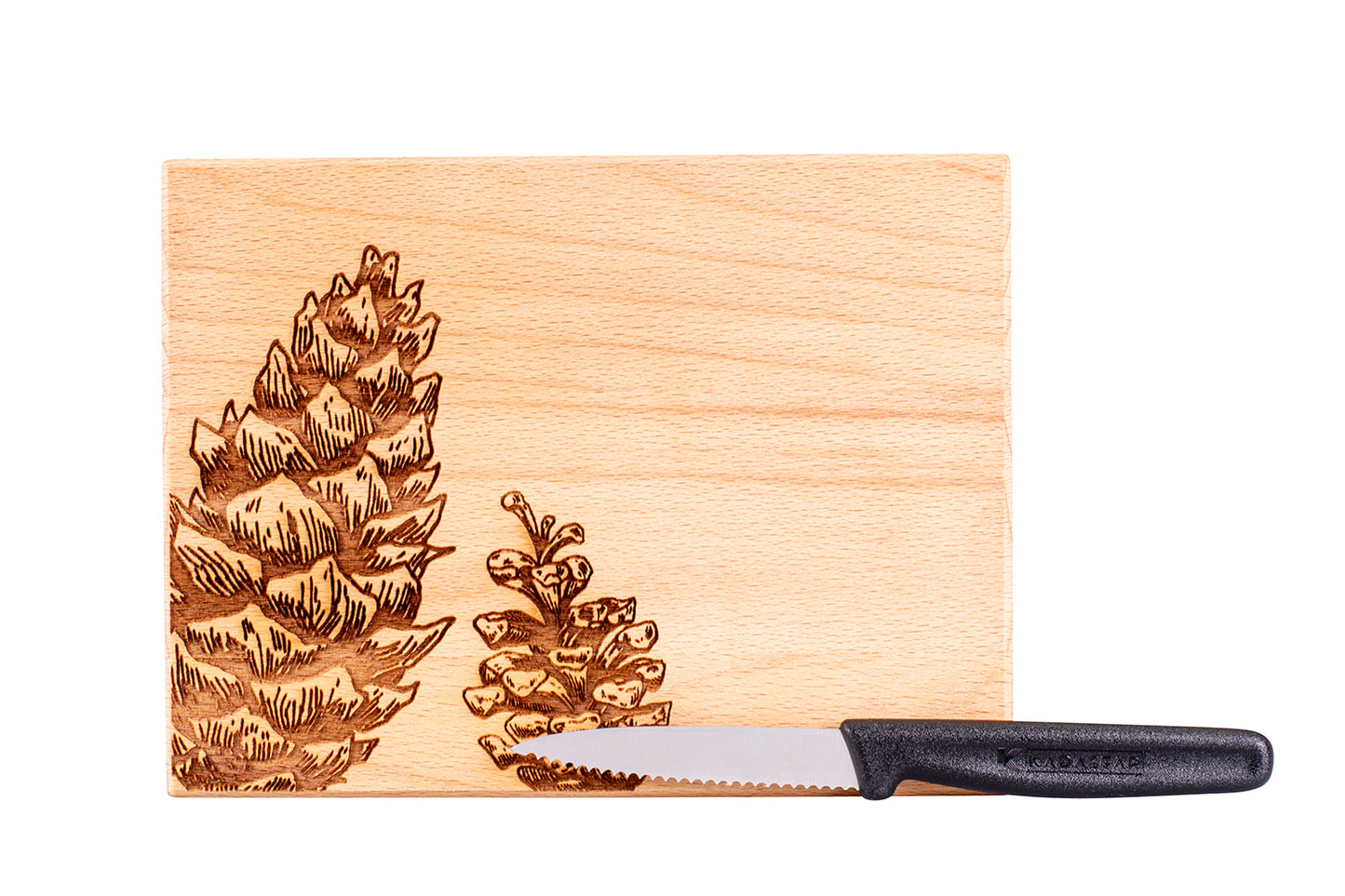 Holzbrett "Tannenzapfen", Buche, div. Ausführungen