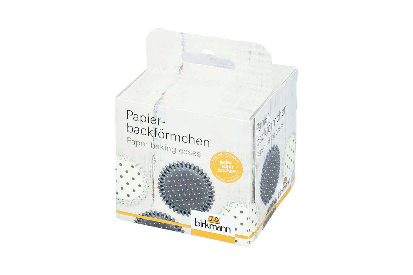Papierbackförmchen 100 Stück, Ø 7 cm, grau