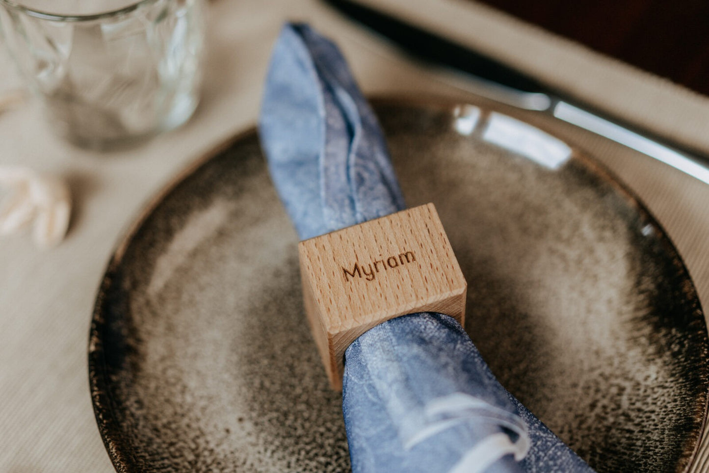 Serviettenring, Buche, Personalisierbar