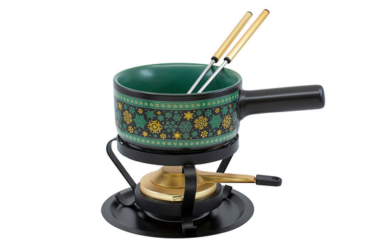 Käsefondue-Set E16 "Winter Stars", Ø 16 cm, 5-teilig