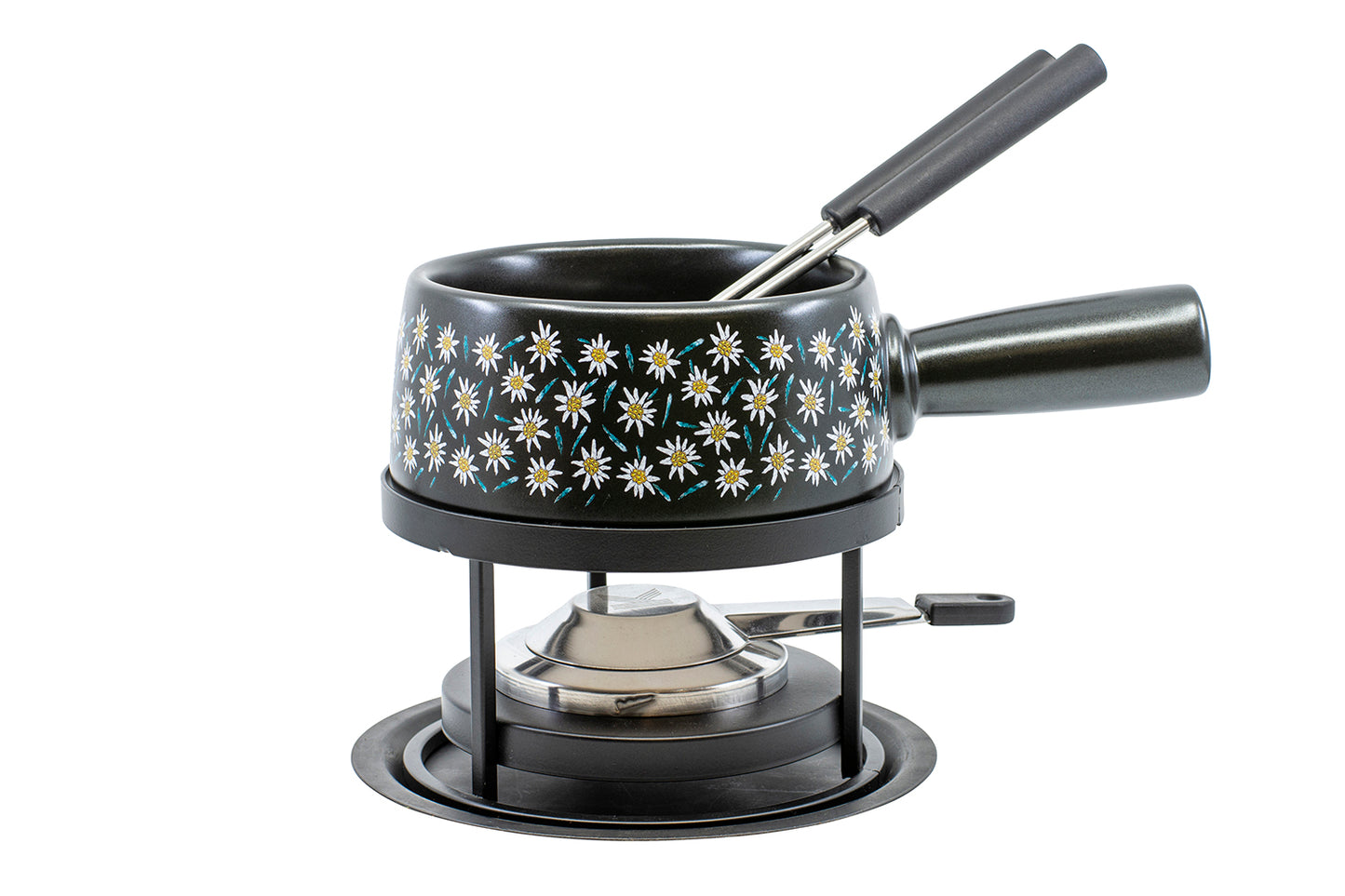 Käsefondue-Set S16 "Edelweiss Wiese", Ø 16 cm, 5-teilig