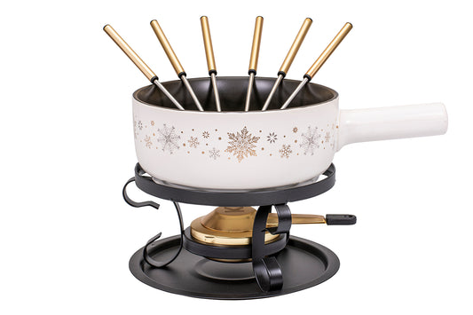 Käsefondue-Set E22 "Sparkling Winter", Ø 22 cm, 9-teilig