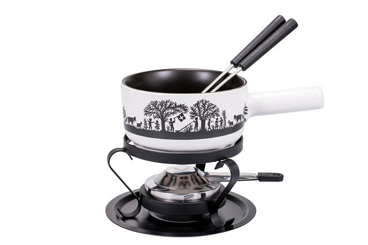 Käsefondue-Set E16 "Bergchilbi", Ø 16 cm, 5-teilig