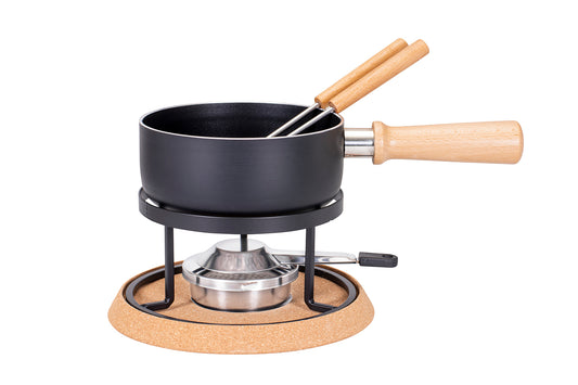 Käsefondue-Set Aluguss "Bernina", Ø 16 cm, 5-teilig