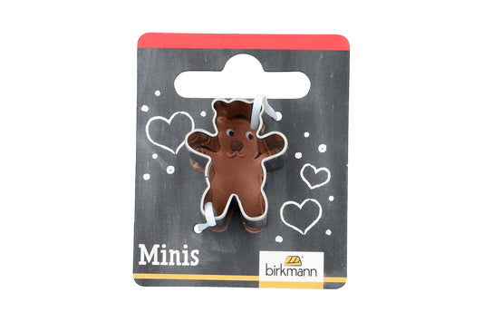 Mini Ausstechform "Teddy", Edelstahl, 2,7 cm. 5st