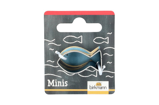 Mini Ausstechform "Fisch", Edelstahl, 3 cm. 5st