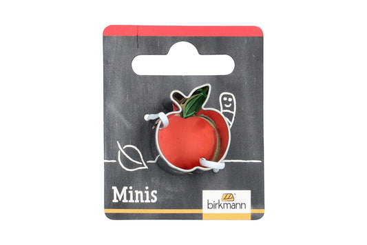 Mini Ausstechform "Apfel", Edelstahl, 2,5 cm. 5st