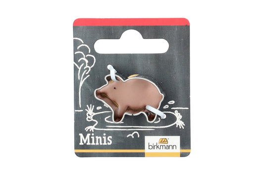 Mini Ausstechform "Schwein", Edelstahl, 2,8 cm. 5st