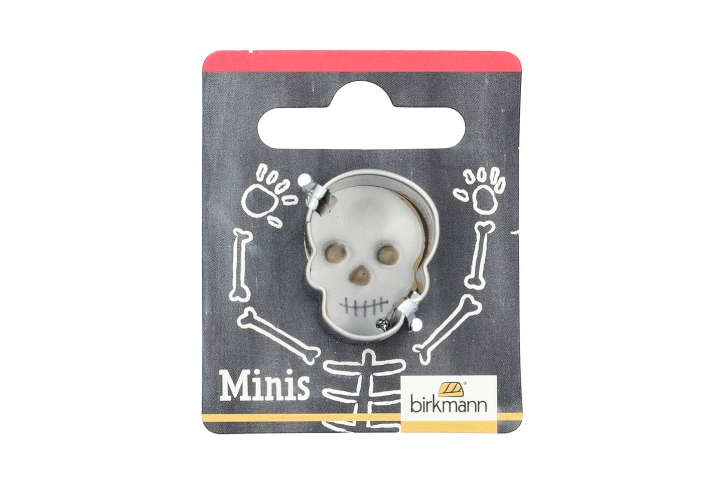 Mini Ausstechform "Totenkopf", Edelstahl, 2,5 cm. 5st