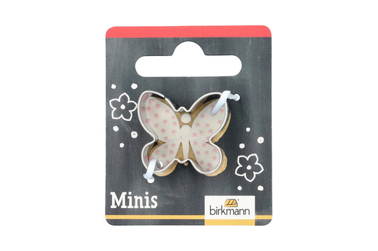 Mini Ausstechform "Schmetterling", Edelstahl, 2,6 cm. 5st