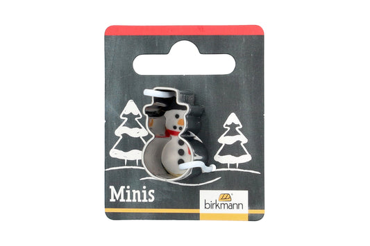 Mini Ausstechform "Schneemann", Edelstahl, 2,7 cm. 5st