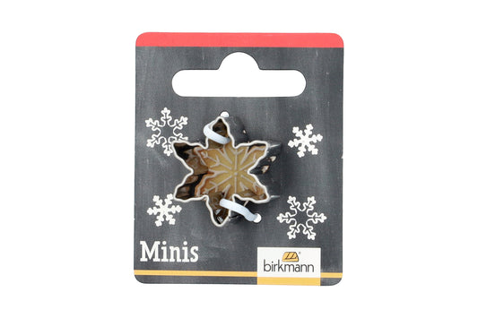 Mini Ausstechform "Schneeflocke", Edelstahl, 2,2 cm. 5st