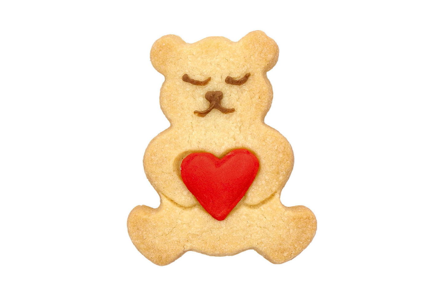 Ausstechform "Teddybär mit Herz", Edelstahl, 6 cm. 5st
