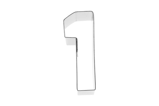 Ausstechform "Zahl 1", Edelstahl, 6 cm, 5st