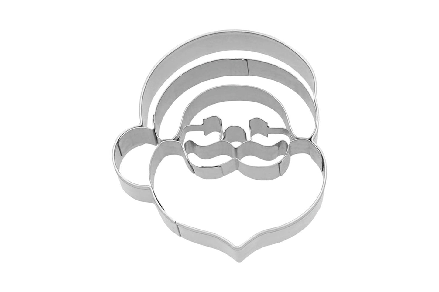 Ausstechform "Weihnachtsmann-Kopf", Edelstahl, 6 cm, 5st