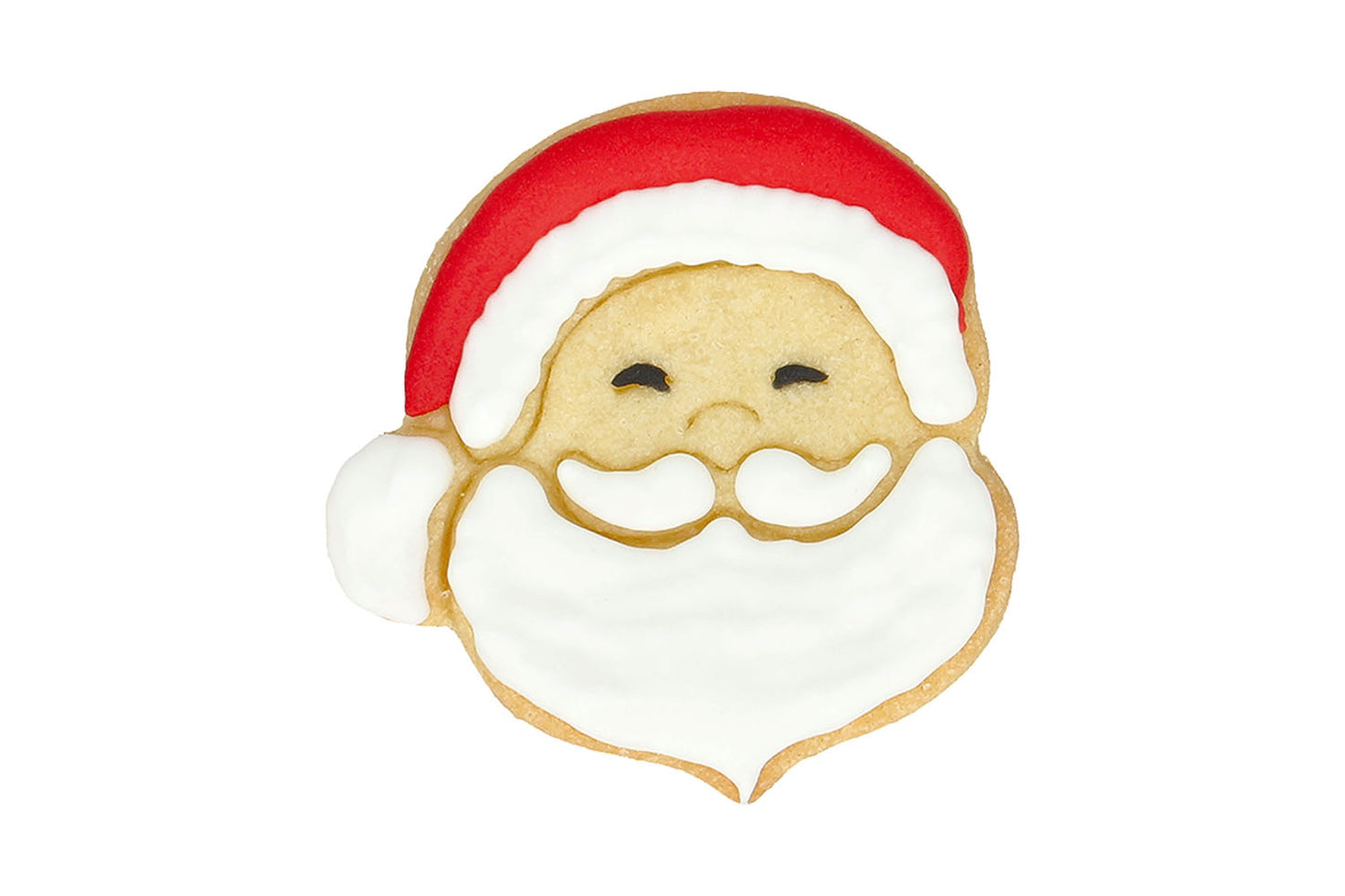 Ausstechform "Weihnachtsmann-Kopf", Edelstahl, 6 cm, 5st