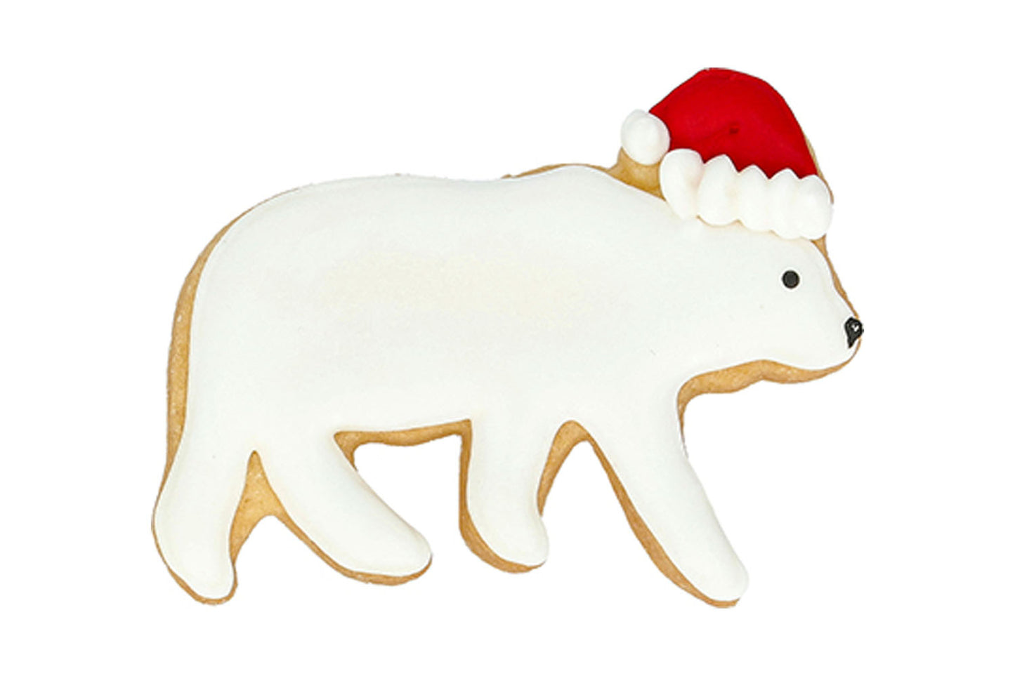 Ausstechform "Weihnachts-Eisbär", Edelstahl, 9 cm, 5st
