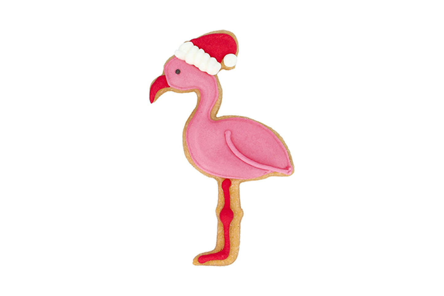 Ausstechform "Weihnachts-Flamingo", Edelstahl, 8 cm, 5st