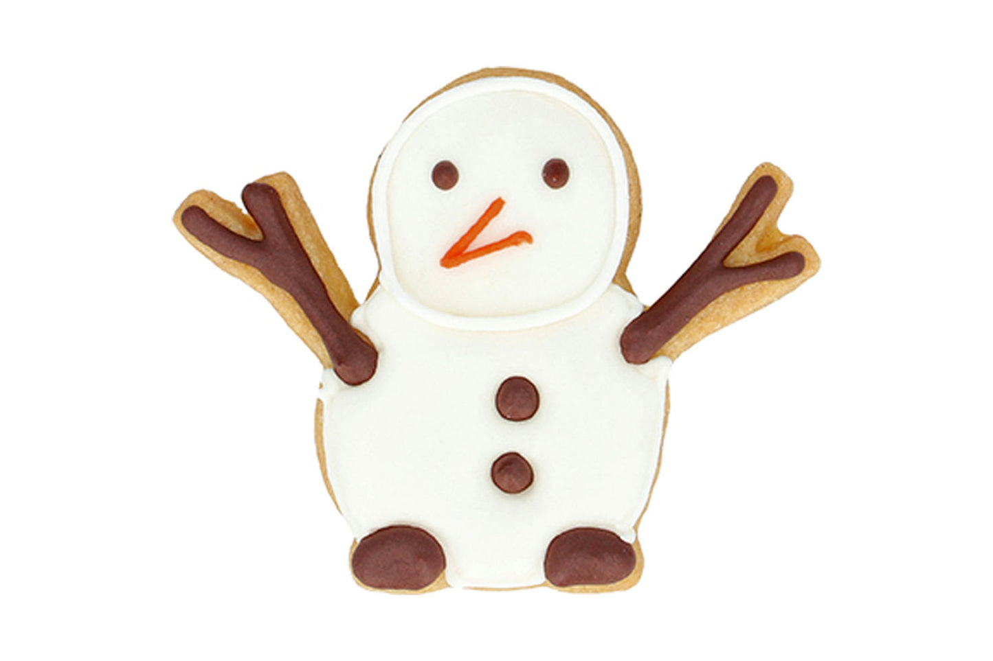 Ausstechform "Schneemann-Stockarme", Edelstahl, 7,5 cm, 5st