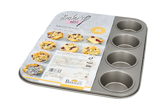 Bakers Best, Muffinform, Ø 7 cm, 35,5 x 27 cm, grau