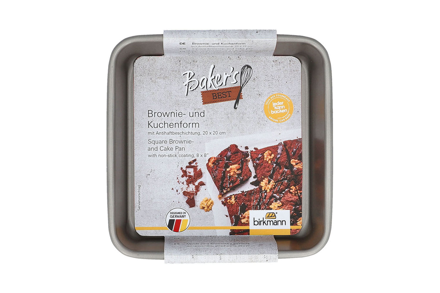 Bakers Best, Brownie- und Kuchenform, 20 x 20 cm, grau