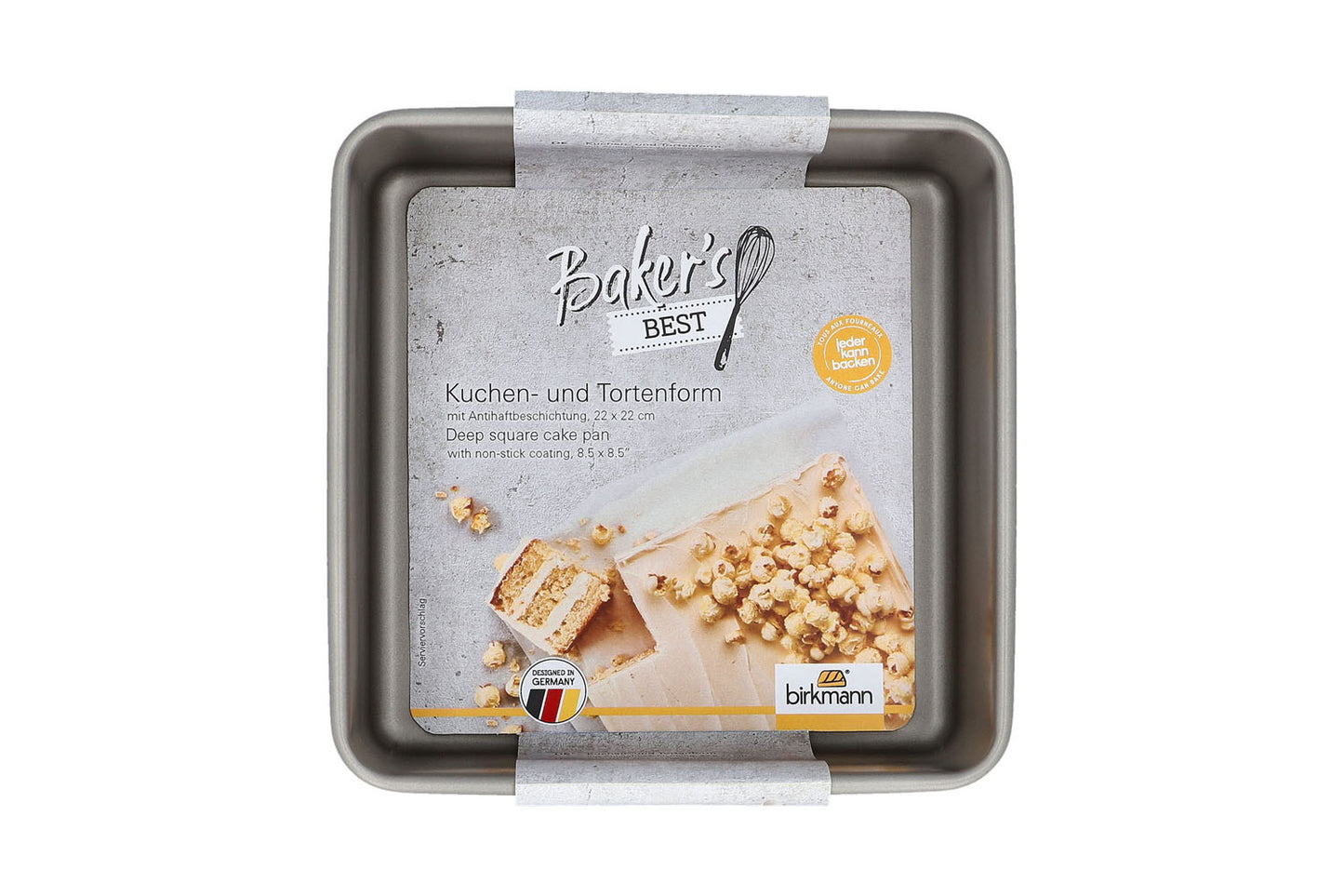 Bakers Best, Kuchen- und Tortenform, 22 x 22 cm, grau