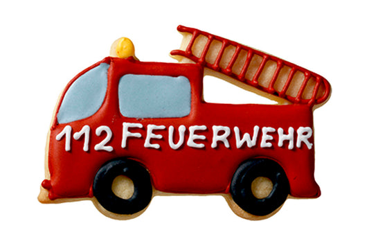 Ausstechform "Feuerwehrauto", Edelstahl, 9 cm, 5st
