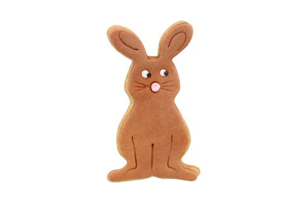 Ausstechform “Hase sitzend”, 7 cm, mit Innenprägung, Edelstahl, 5st