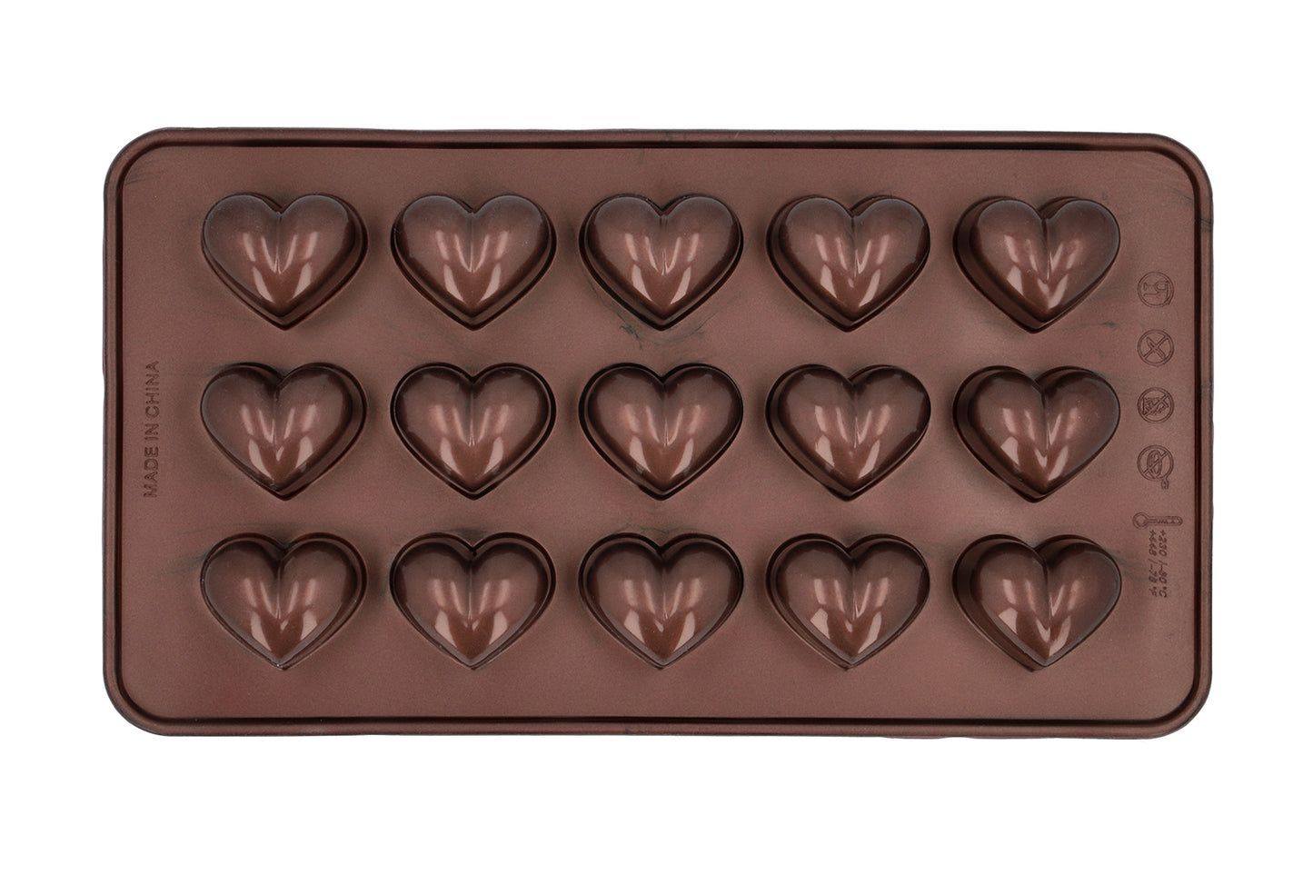 Chocolaterie, Pralinenform "Herz", Silikon, 21 x 11.5 cm