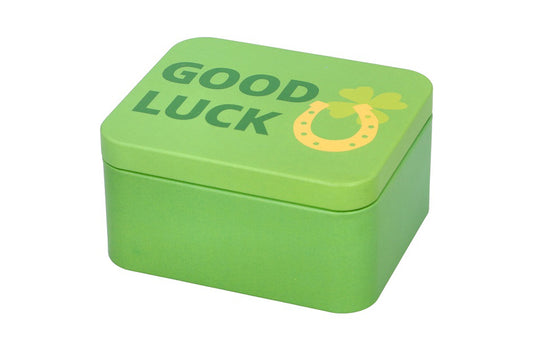 Colour Kitchen Box “Good Luck!”, 12 x 10 cm, apple green