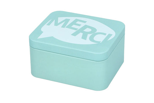 Colour Kitchen Box “Merci”, 12 x 10 cm, seagrass green