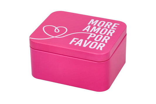 Colour Kitchen Box “More Amor por favor”, 12 x 10 cm, electric pink