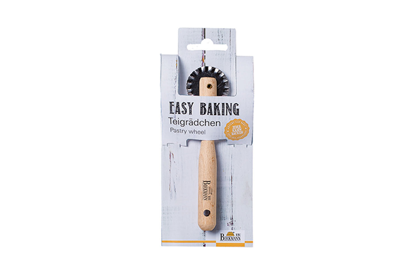 Easy Baking, Teigrädchen, 15 cm, Buchenholz, beige