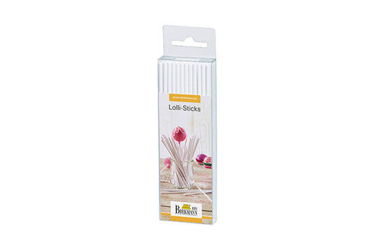 Lolli-Sticks, weiß, 15 cm, 48 Stück für CakePops, aus Papier
